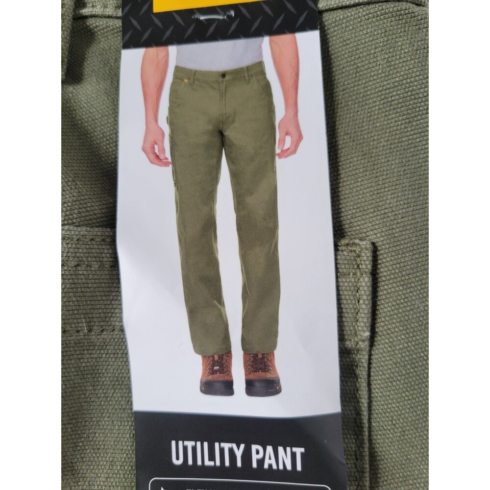 CAT Men's Utility Pants Flex Waistband Multi-Pockets Size 32x30 Green NWT